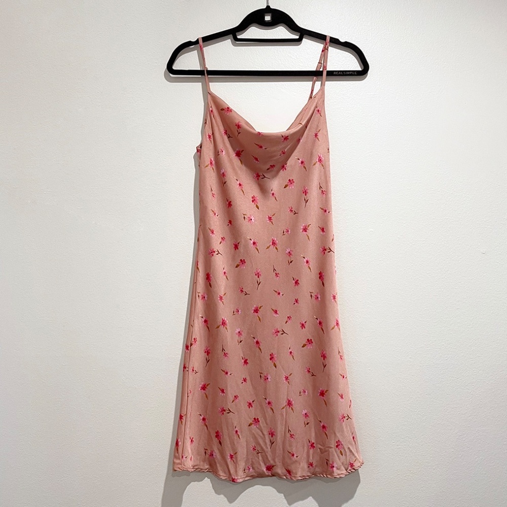 2bella Floral Print Cowl Neck Dress Size Small